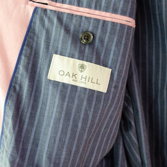 Oak Hill Pale Pink Linen-Blend Sport Coat 2XL (Labeled “Purple”) - Picture 2 of 2